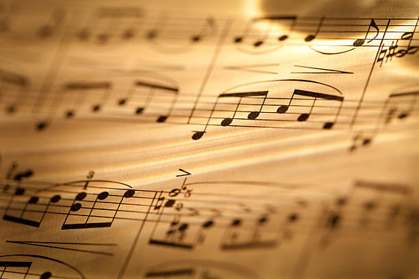 A close-up of interactive sheet music