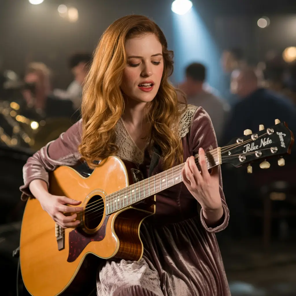 A guitarist expressing themselves through a powerful solo